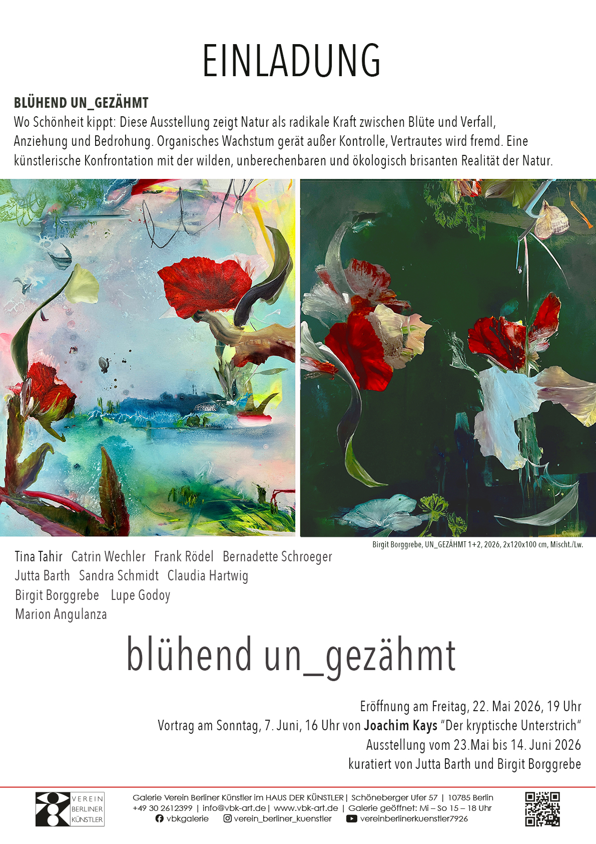 Einladung blühend un_gezähmt